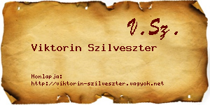 Viktorin Szilveszter névjegykártya